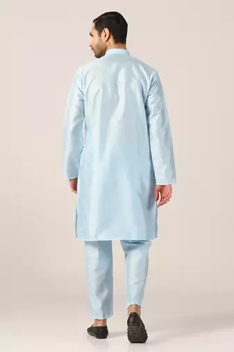 Aqua blue kurta pajama