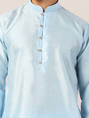 Aqua blue kurta pajama 4