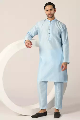 Aqua blue kurta pajama