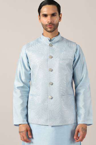 Ink elegance kurta pajama with royal nehru jacket