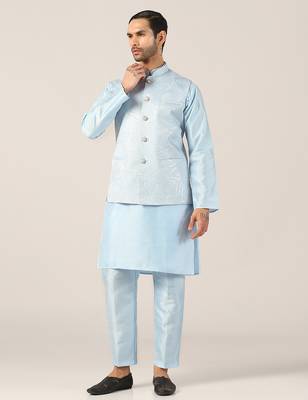 Ink elegance kurta pajama with royal nehru jacket 2