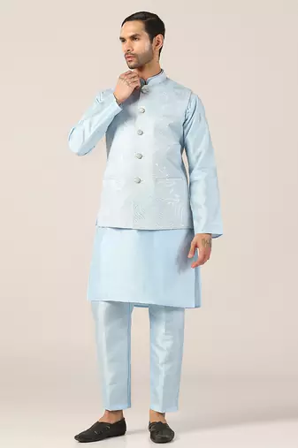 Ink elegance kurta pajama with royal nehru jacket