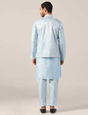 Ink elegance kurta pajama with royal nehru jacket 3