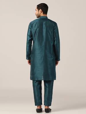 Turquoise tide breezy kurta pajama 3
