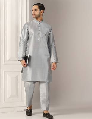 Luxe grey kurta pajama 1