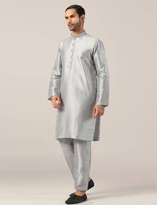 Luxe grey kurta pajama 2
