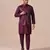 Heritage wine kurta pajama with textured nehru jacket