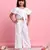 Girls' white co-ord set     front-knot top with relaxed fit trousers