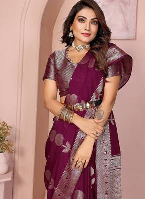 Wine Color Heavy Soft Georgette Lehriya Style Saree 1