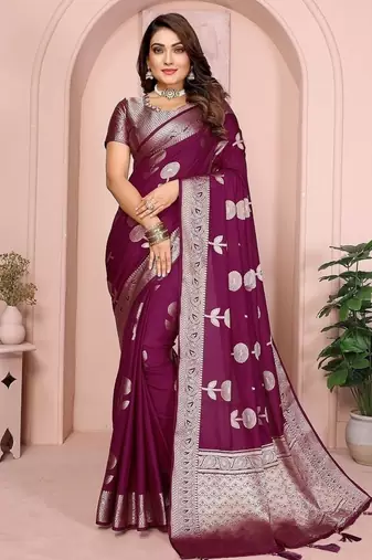 Wine Color Heavy Soft Georgette Lehriya Style Saree