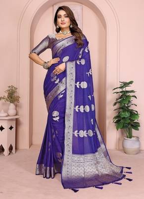 Royal Purple Color Heavy Soft Georgette Lehriya Style Saree 2