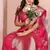Rani Pink Color Heavy Soft Georgette Lehriya Style Saree
