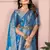 Blue Color Heavy Soft Georgette Lehriya Style Saree