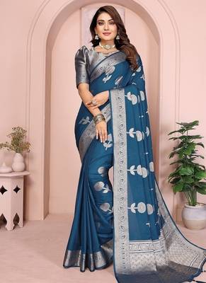 Teal Blue Color Heavy Soft Georgette Lehriya Style Saree 2