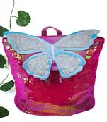 Pink butterfly sequin backpack gift for sister