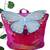 Pink butterfly sequin backpack gift for sister