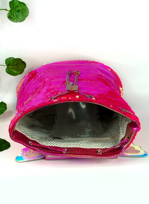Pink butterfly sequin backpack gift for sister 2