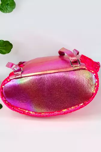 Pink butterfly sequin backpack gift for sister