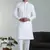 Arruga sylish white multi tone embroidery kurta pyjama set