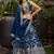 Mesmerizing Dove blue zari and sequins embroidered Dola Silk Jacquard indian wedding designer lehenga dress
