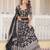 Black sequin and zari embroidered Dola Silk Jacquard lehenga choli