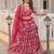 Pink Embroidered Dola Silk Jacquard indian wedding lehenga choli