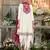 White embroidered suit free size - full stitched