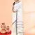 off white mul cotton handloom jamdani saree with blouse piece