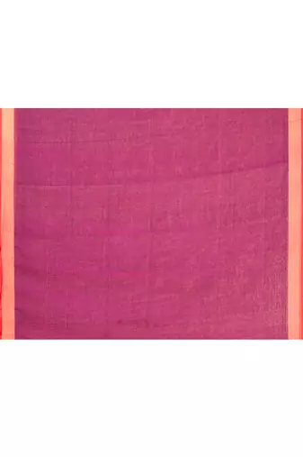 cotton handloom magenta sequin saree with blouse piece