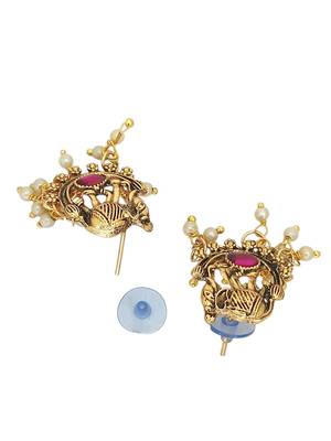 Gold plated elephant motifs necklace set 5