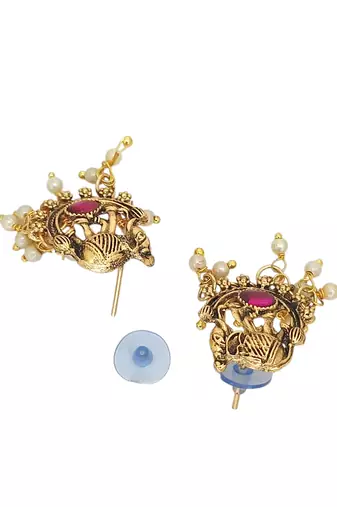 Gold plated elephant motifs necklace set