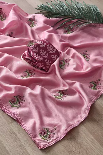 Pink kota doriya  Saree