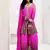 Pink chinon embroidered palazzo suit