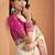 Off-white & pink soft silk bandhani print with weaving beautiful border saree