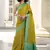 Olive & green soft silk bandhani print with weaving beautiful border saree