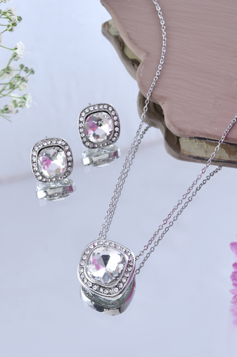 Luxe sparkle silver set gift for rakhi