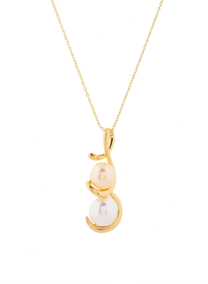 Golden grace pearl jewelry set gift for rakhi 3