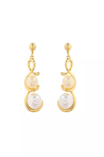 Golden grace pearl jewelry set gift for rakhi