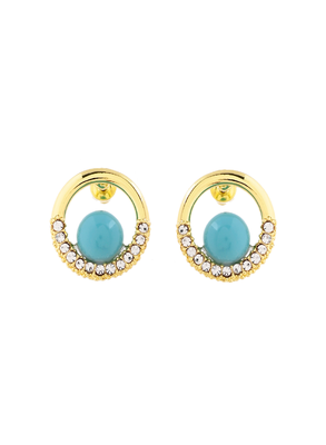 Elegant gold-tone & turquoise jewelry set gift for rakhi 3
