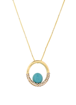 Elegant gold-tone & turquoise jewelry set gift for rakhi 4