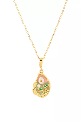 Vintage-inspired gold & pearl jewelry set gift for rakhi
