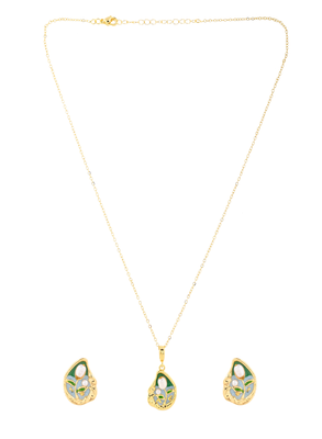 Vintage-inspired gold & pearl jewelry set gift for rakhi 2