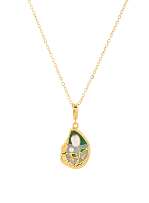 Vintage-inspired gold & pearl jewelry set gift for rakhi 4