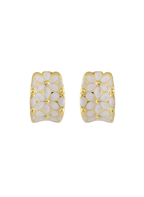 Classic white enamel & gold jewelry set gift for rakhi 4