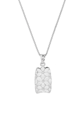 Classic white enamel & silver jewelry set gift for rakhi 4