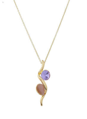Enchanted harmony dual-tone gemstone jewelry set gift for rakhi 3