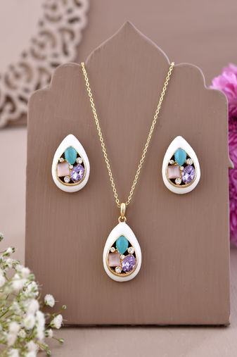 Ivory enamel elegance set gift for rakhi