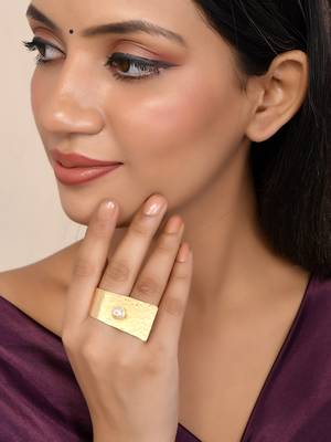 Gold plated finger ring for women 1