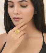 Trending gold-plated circular ring