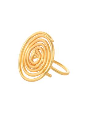 Trending gold-plated circular ring 3